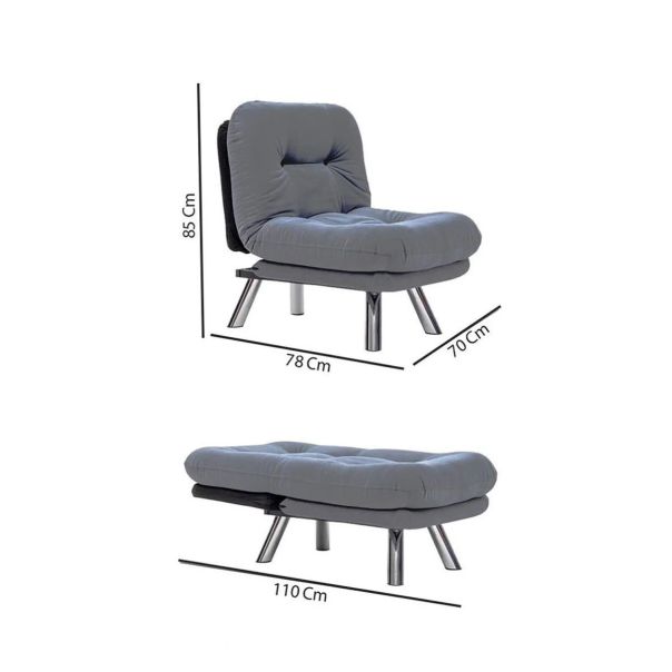 ATELIER DEL SOFA Fotelja na razvlačenje Misa Small Solo, patchwork - 859FTN2323