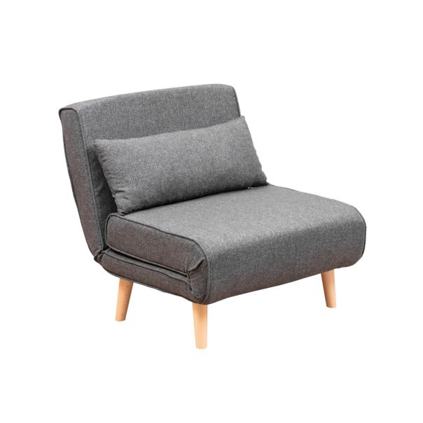 ATELIER DEL SOFA Fotelja na razvlačenje Folde Single, tamnosiva - 859FTN2328