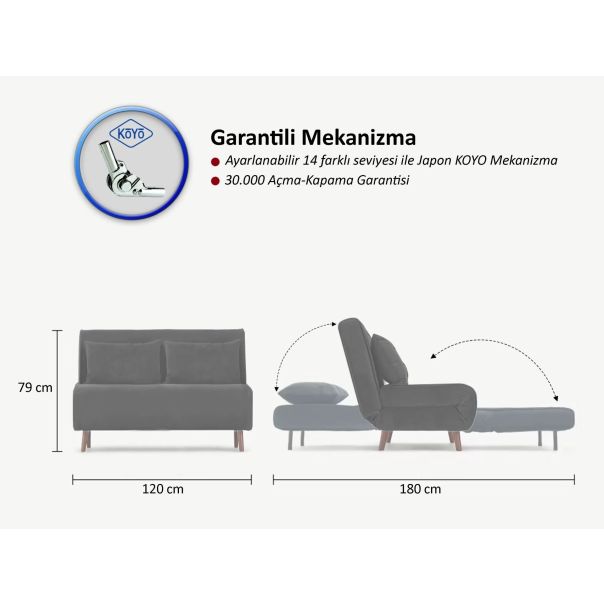 ATELIER DEL SOFA Sofa na razvlačenje Folde, krem - 859FTN2717