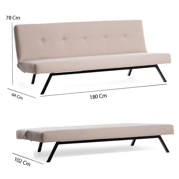 ATELIER DEL SOFA Sofa trosed Zola, krem - 859FTN2815