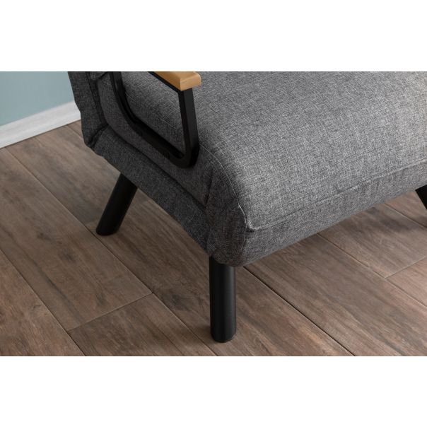 ATELIER DEL SOFA Fotelja na razvlačenje Sando Single, svetlosiva - 859FTN2819