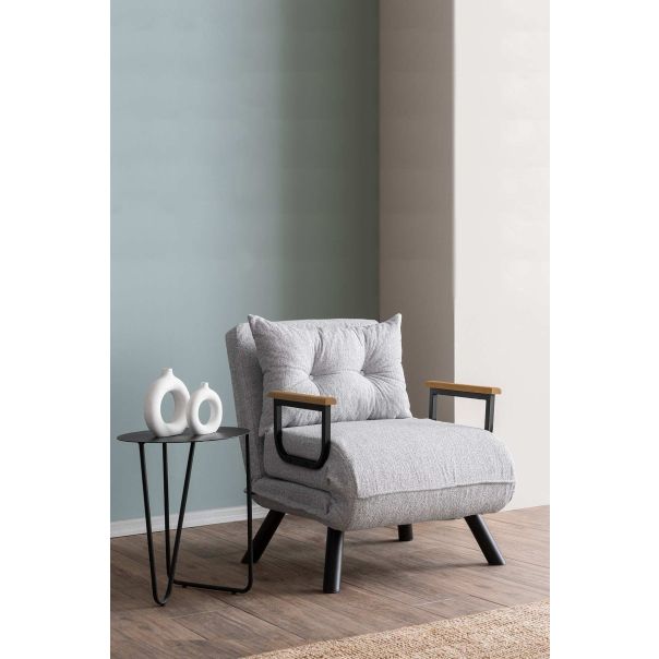 ATELIER DEL SOFA Fotelja na razvlačenje Sando single, siva - 859FTN2835
