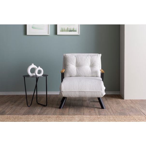 ATELIER DEL SOFA Fotelja na razvlačenje Sando single, bela - 859FTN2836
