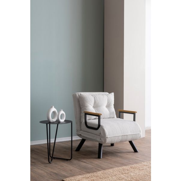 ATELIER DEL SOFA Fotelja na razvlačenje Sando single, bela - 859FTN2836