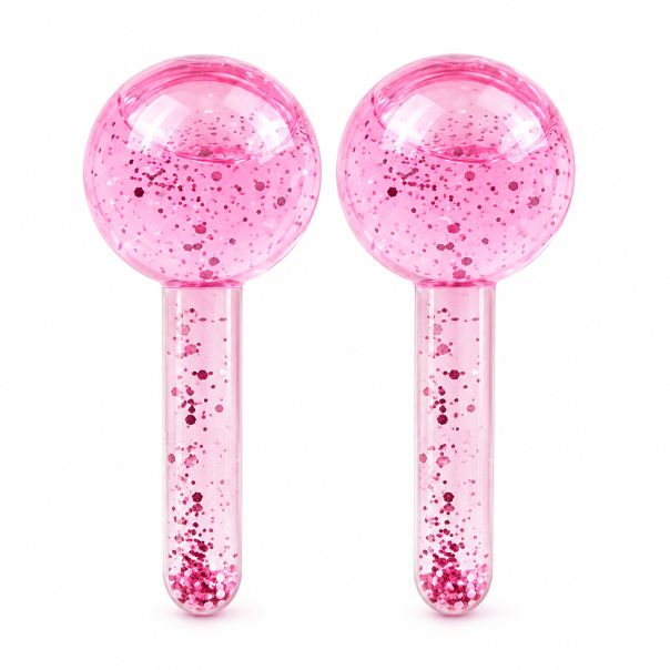 Ledene kugle za masažu lica, roze, 14×5×5 cm, x2 - EP3285293