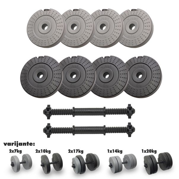 Iron Sport set 34kg / diskovi - tegovi 8 kom. i 2 šipke - T34KS20