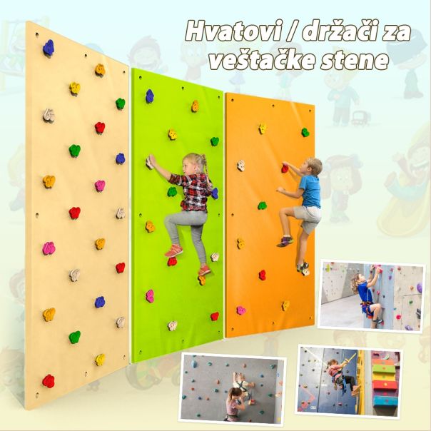 Iron Sport Hvatovi za veštačke stene set od 28 komada držača-rukohvata za veštačku stenu - HVAT028