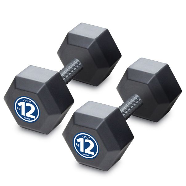 Iron Sport Bucice set 24kg, Hex tegovi, 2x12kg - HEXB024