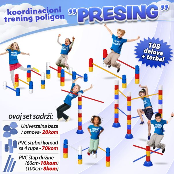 Iron Sport koordinaciona kombinacija PRESING podesivi čunjevi podesive prepone stubne prepone - KKPRE04