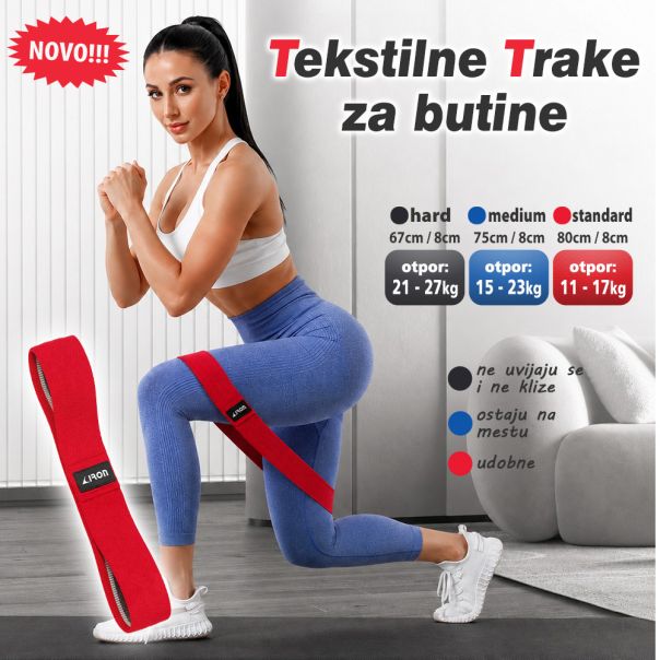 Crvena elastična STANDARD tekstilna traka za butine 11-17kg - EP3187564