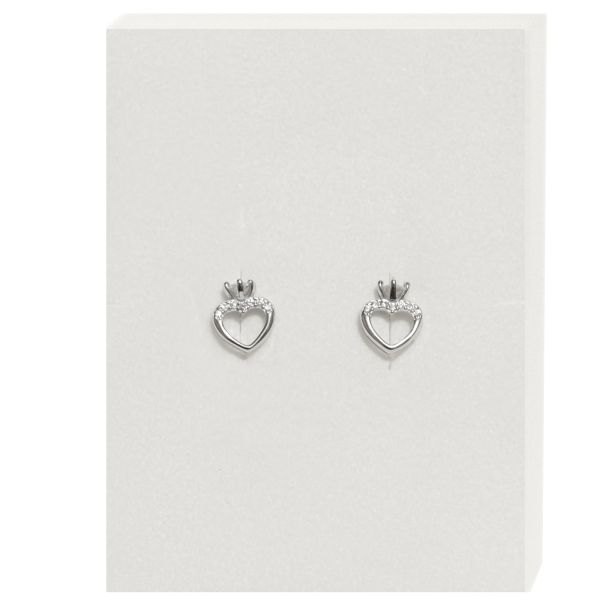 Minđuše srebrne Srce Kruna - 8606029992627