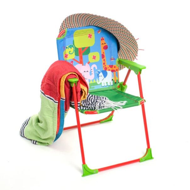 KINDER HOME Dečija sklopiva stolica sa naslonom šarena - 86125B