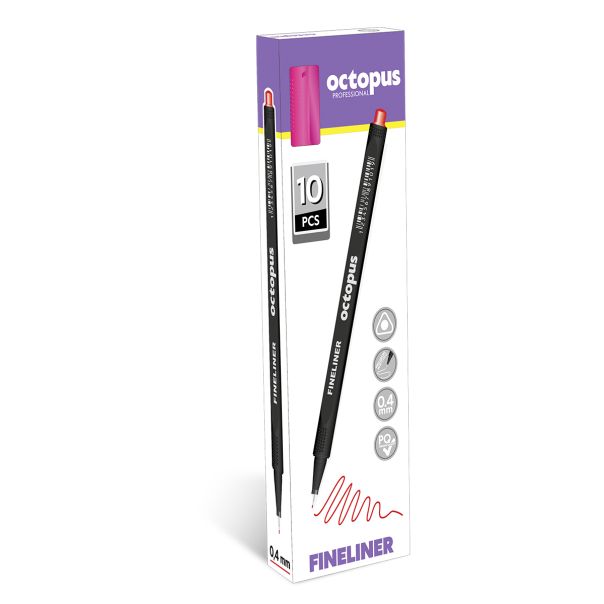 OCTOPUS Liner 0.4mm pink fineliner  unl-0610 - 86130-1