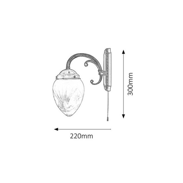Rabalux Zidna lampa Annabella E14 1x MAX 40W bronzana (8631) - 8631