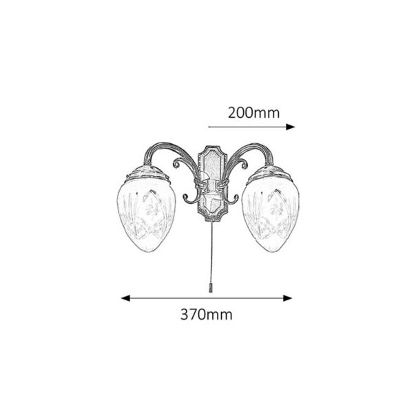 Rabalux Zidna lampa Annabella E14 2x MAX 40W bronzana (8632) - 8632