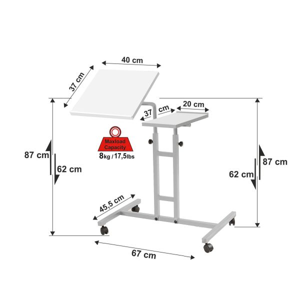 HANAH HOME Sto za laptop Glen, bela - 863SPH2817