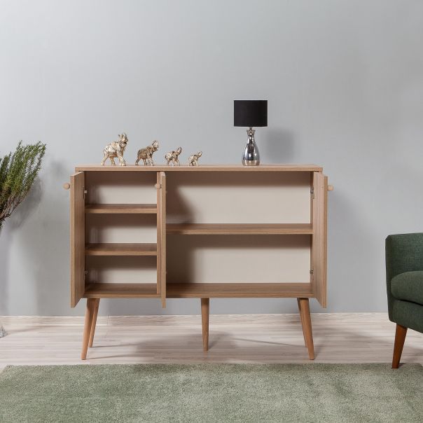 HANAH HOME Komoda Mega 121, svetlobraon/zelena - 863SPH3417