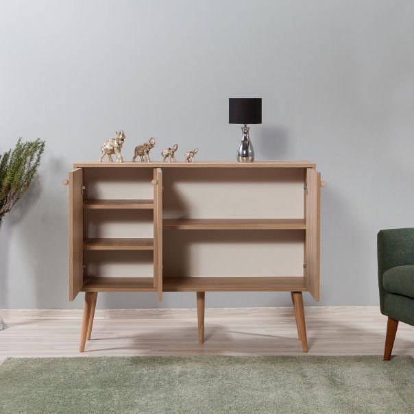 HANAH HOME Komoda Mega 123, svetlobraon/ljubičasta - 863SPH3418