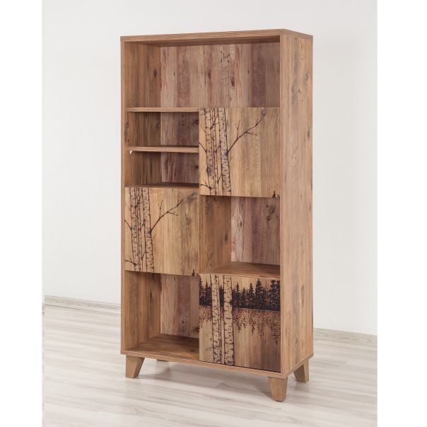 HANAH HOME Polica za knjige Marina Flora 754, braon - 863SPH3612