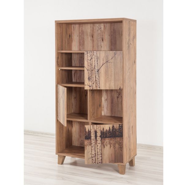 HANAH HOME Polica za knjige Marina Flora 754, braon - 863SPH3612