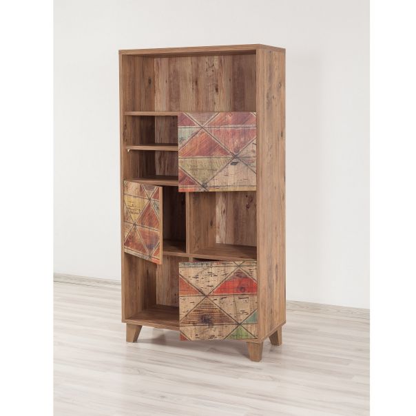 HANAH HOME Polica za knjige Marina Flora 756, braon - 863SPH3614