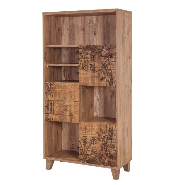 HANAH HOME Polica za knjige Marina Flora 757, braon - 863SPH3615