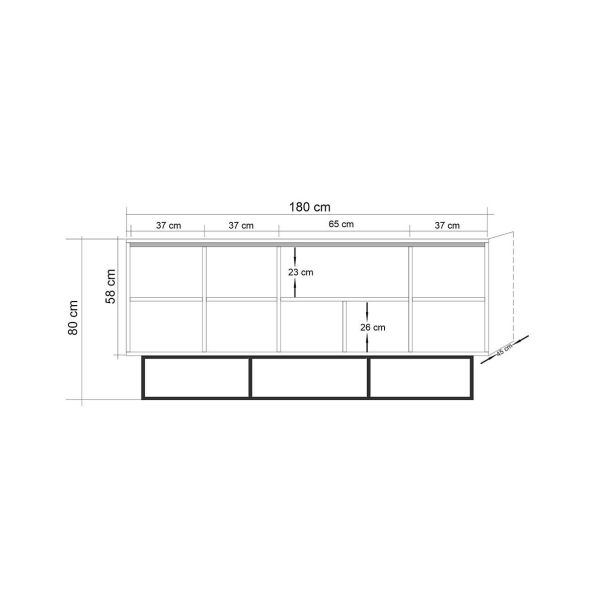 HANAH HOME Komoda Quantum Medula 751, braon - 863SPH3917