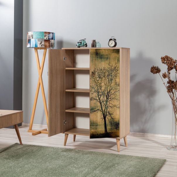 HANAH HOME Komoda za dnevnu sobu Multibox - 729, svetlo braon - 863SPH3929