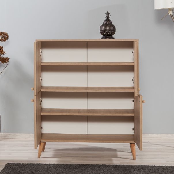 HANAH HOME Komoda za dnevnu sobu Multilux-121, svetlo braon - 863SPH3944