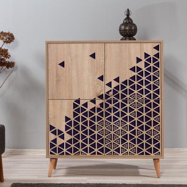 HANAH HOME Komoda za dnevnu sobu Multilux-123, svetlo braon - 863SPH3946