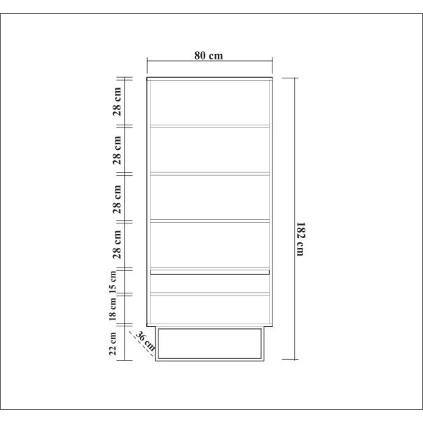 HANAH HOME Polica za knjige Rea, braon - 863SPH5109