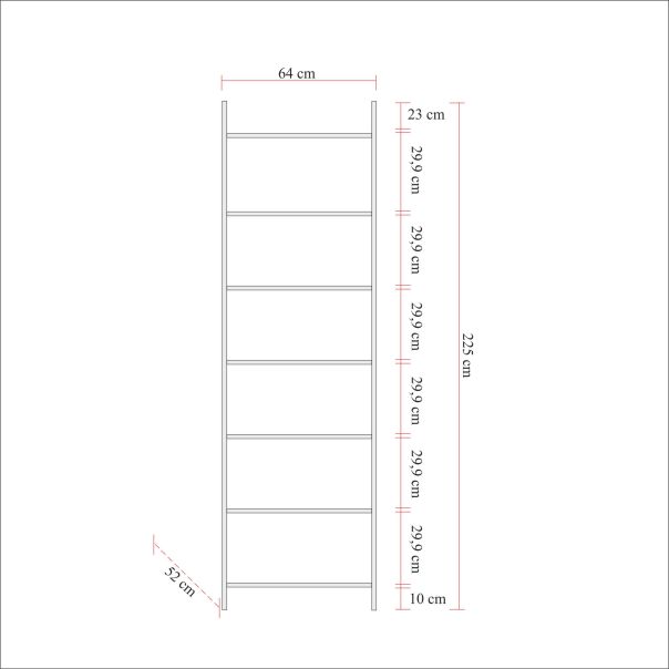 HANAH HOME Polica za kupatilo Dynamic 05, braon/crna - 863SPH5407