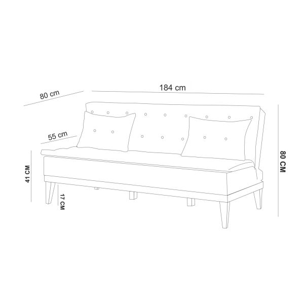 ATELIER DEL SOFA Sofa trosed Fuoco, zelena - 867UNQ1338