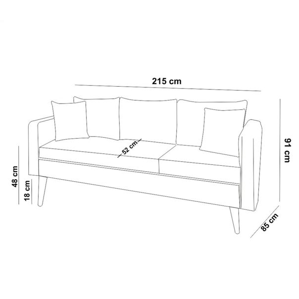 ATELIER DEL SOFA Trosed Sofia, bež - 867UNQ1357