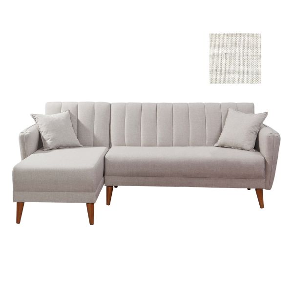 ATELIER DEL SOFA Ugaona garnitura Aqua, leva, krem - 867UNQ1401