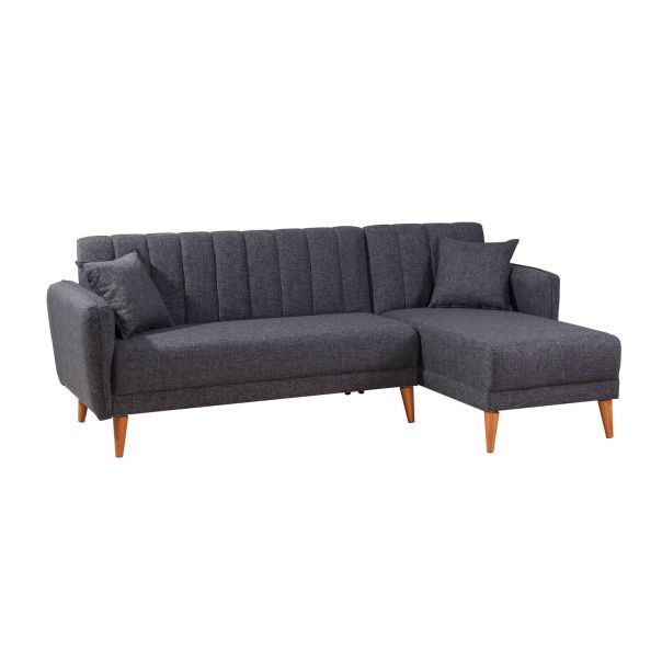 ATELIER DEL SOFA Ugaona garnitura Aqua, desna, tamnosiva - 867UNQ1404