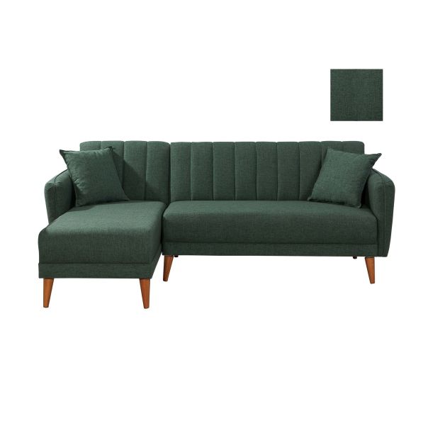 ATELIER DEL SOFA Ugaona garnitura Aqua, leva, tamnozelena - 867UNQ1405