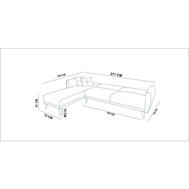 ATELIER DEL SOFA Ugaona garnitura Aria, krem - 867UNQ1411