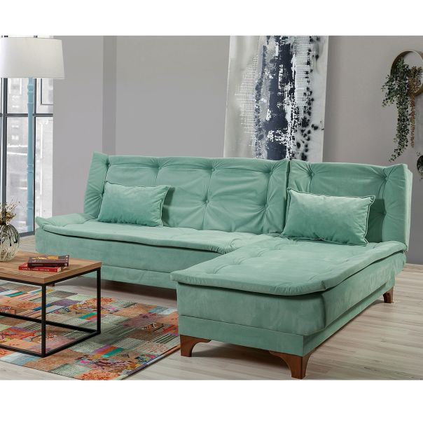ATELIER DEL SOFA Ugaona garnitura Kelebek, desna, zelena - 867UNQ1416