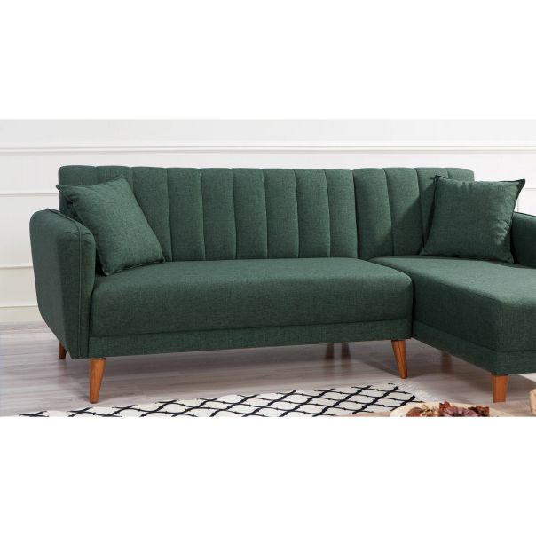 ATELIER DEL SOFA Ugaona garnitura Aqua, desna, tamozelena - 867UNQ1431