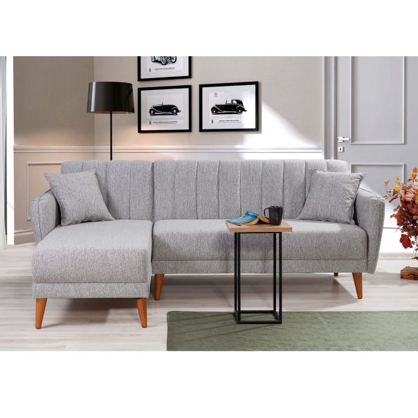 ATELIER DEL SOFA Ugaona garnitura Aqua, leva, siva - 867UNQ1434