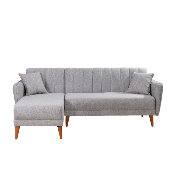 ATELIER DEL SOFA Ugaona garnitura Aqua, leva, siva - 867UNQ1434
