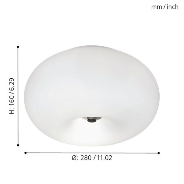 EGLO Plafonjera Optica E27 2X60W - 86811