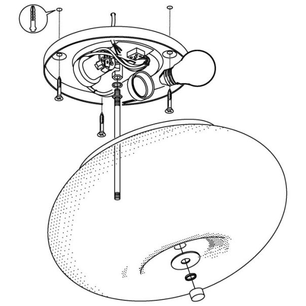 EGLO Plafonjera Optica E27 2X60W - 86811