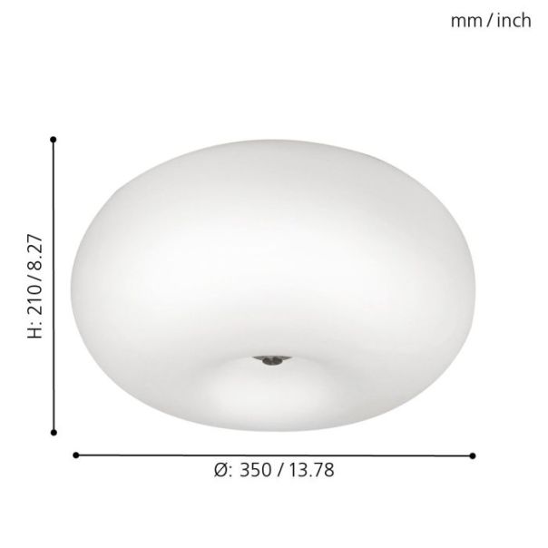 EGLO Plafonjera Optica E27 2X60W - 86812