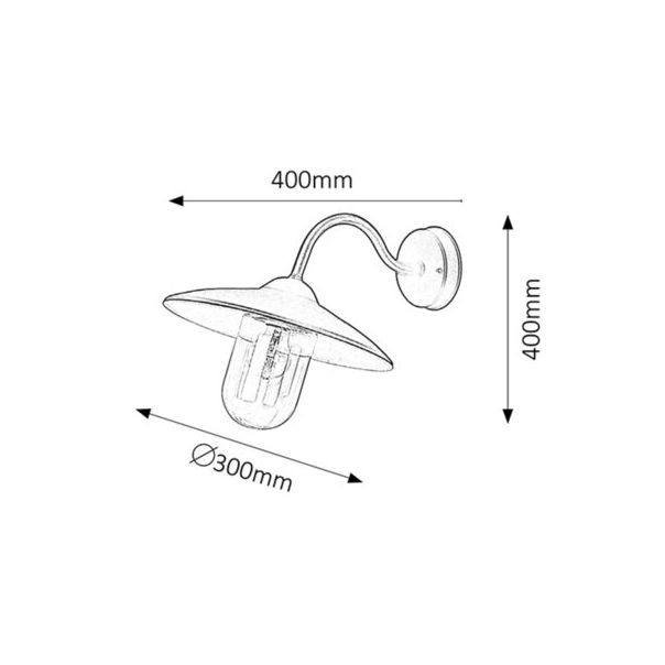 Rabalux Spoljna zidna rasveta Vigo E27 1x MAX 60W mat crno (8686) - 8686