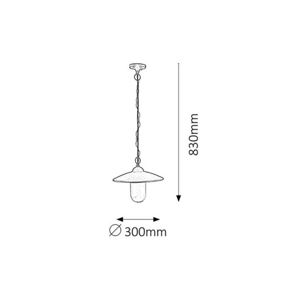 Rabalux Spoljna visilice Vigo E27 1x MAX 60W mat crno (8687) - 8687