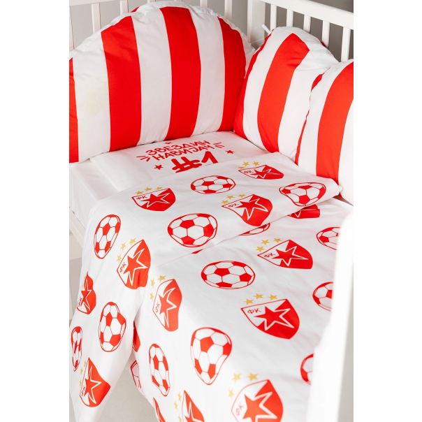 CRVENA ZVEZDA Bebi posteljina svetleća sa ogradicom - 868