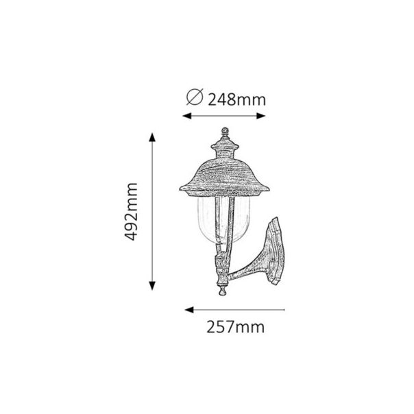 RABALUX Spoljna zidna rasveta New York E27 100W - 8697