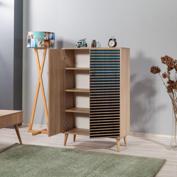 HANAH HOME Komoda za dnevnu sobu Multibox - 222, svetlo braon - 869VEL3979